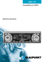 Blaupunkt Casablanca-CD-51 - Owners Manual